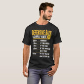 Defensive Back Hourly Rate Defensive Back Players T-Shirt (Vorne ganz)