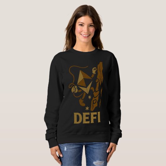 DeFi Ethereum Climbing Decentralized Web3 Warriors Sweatshirt (Vorne ganz)