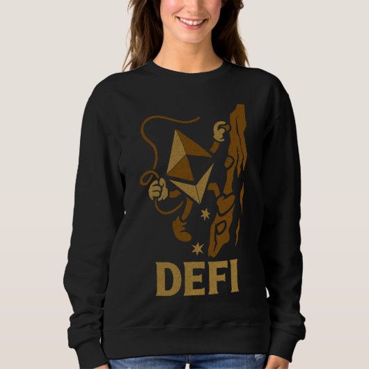 DeFi Ethereum Climbing Decentralized Web3 Warriors Sweatshirt (Vorderseite)