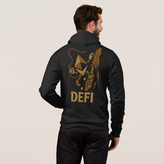 DeFi Ethereum Decentralized Rock Climber Summit Hoodie (Schwarz voll)