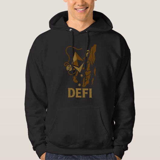 DeFi Ethereum Dezentrales Felsenklettergipfeltreff Hoodie (Vorderseite)