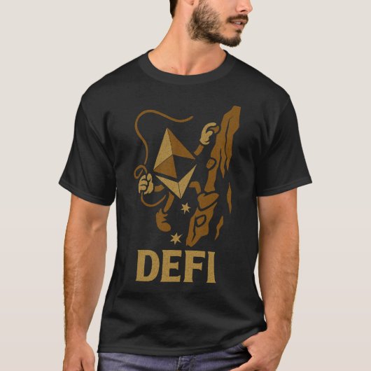 DeFi Ethereum Rock Climber Crypto Trailblazers T-Shirt (Vorderseite)
