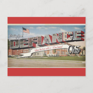 Defiance Ohio Postcard Postkarte