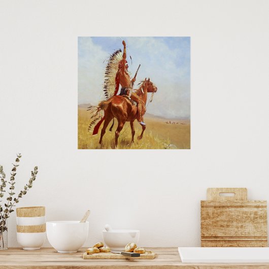 "Defiance" Western Art von Frederic Remington Poster (Küche)