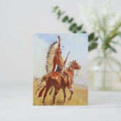"Defiance" Western Art von Frederic Remington Postkarte (Stehend Vorderseite)