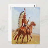 "Defiance" Western Art von Frederic Remington Postkarte (Vorne/Hinten)