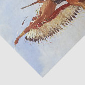"Defiance" Western Art von Frederic Remington Seidenpapier (Ausschnitt)