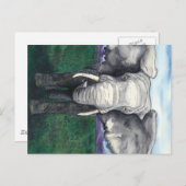 Defiant - Afrikanischer Elefant Postkarte (Vorne/Hinten)