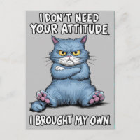 Defiant Blue Cat lehnt Haltung ab