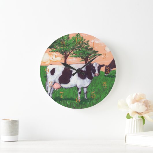 Defiant Cow Große Wanduhr (Zuhause)