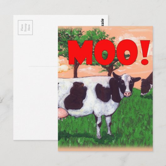 Defiant Cow Postkarte (Vorne/Hinten)