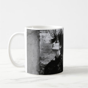 Defiant Gaze - Schwarz-Weiß-Portrait-Tasse Kaffeetasse