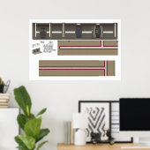 Defiant Korridor Diorama Hintergrund Poster (Heimbüro)