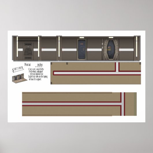 Defiant Korridor Diorama Hintergrund Poster (Vorne)