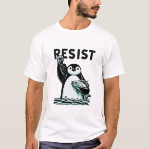 Defiant Penguin Resist Illustration für Aktivisten T-Shirt