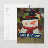 Defiant Snowman Postkarte (Vorne/Hinten)