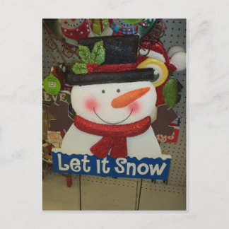 Defiant Snowman Postkarte