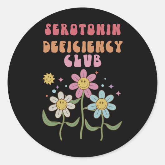 Deficit Club Psychische Gesundheit Angst Depressio Runder Aufkleber (Vorderseite)