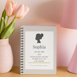 Defined by Name Spiral Notebook Notizblock