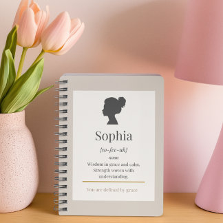 Defined by Name Spiral Notebook Notizblock