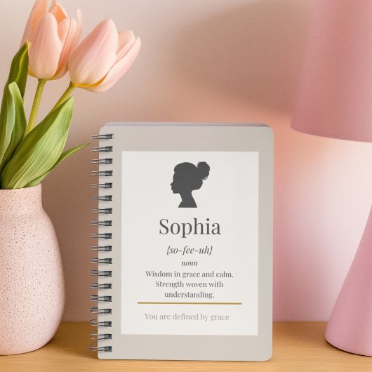 Defined by Name Spiral Notebook Notizblock