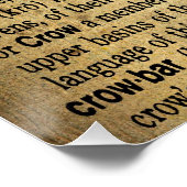 Definieren Sie Crow Glossy Poster (Ecke)