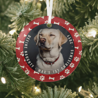Definieren Sie das erste Weihnachtsfest von Foto F Ornament Aus Glas