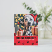 Definieren Sie einen schönen Pet Foto Weihnachten  Postkarte (Stehend Vorderseite)