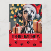 Definieren Sie einen schönen Pet Foto Weihnachten  Postkarte (Vorderseite)