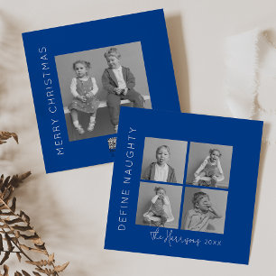 Definieren Sie Unartig 5 Foto-Collage Weihnachte Feiertagskarte