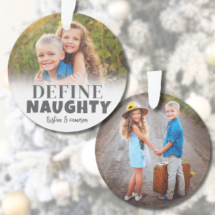 Definieren Sie unartige Kinder Foto Ornament