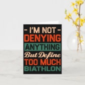 Definieren Sie zu viel Biathlon Funny Biathlete Sp Karte (Gelbe Blume)