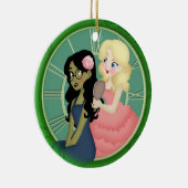 definieren, wie das Grün gewaschen wird Keramik Ornament (Rechts)