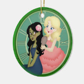 definieren, wie das Grün gewaschen wird Keramik Ornament (Links)