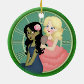 definieren, wie das Grün gewaschen wird Keramik Ornament (Hinten)