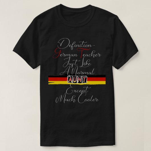 Definiert den deutschen Lehrer genau wie eine norm T-Shirt (Design vorne)