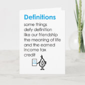 Definiert ein lustiges Gedicht von dir Karte (Vorderseite)