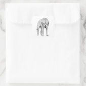 Definierte Zeilen Quadratischer Aufkleber (Tasche)