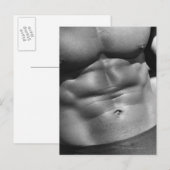 Definierter Bauch des Bodybuilders Postkarte (Vorne/Hinten)