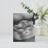 Definierter Bauch des Bodybuilders Postkarte (Stehend Vorderseite)