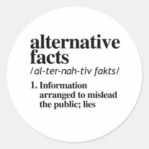 Definition alternativer Fakten Runder Aufkleber