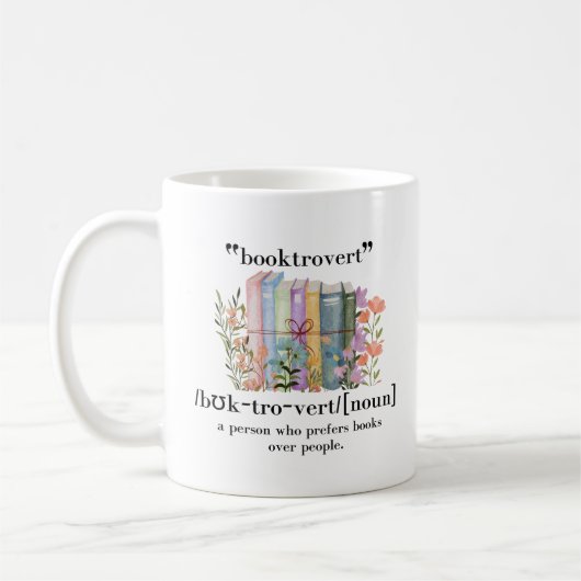Definition "Booktrovert" Kaffeetasse (Links)