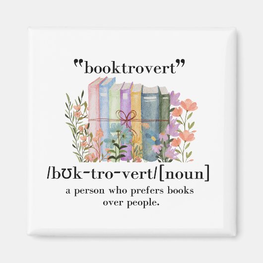 Definition "Booktrovert" Magnet (Vorne)