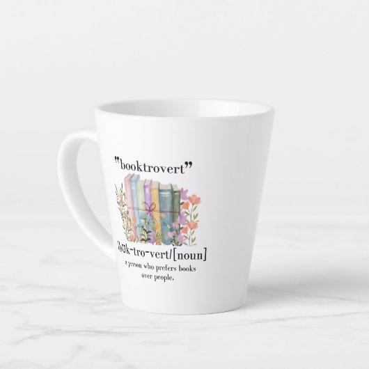 Definition "Booktrovert" Milchtasse (Linke Ecke)