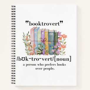 Definition "Booktrovert" Notizblock