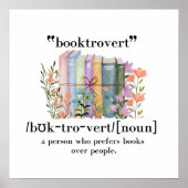 Definition "Booktrovert" Poster (Vorne)