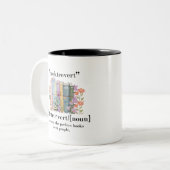 Definition "Booktrovert" Zweifarbige Tasse (Vorderseite Links)
