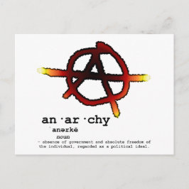 Definition der Anarchie Postkarte