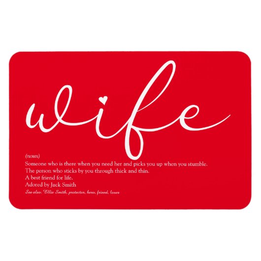 Definition der besten Ehefrau der Welt Magnet (Horizontal)