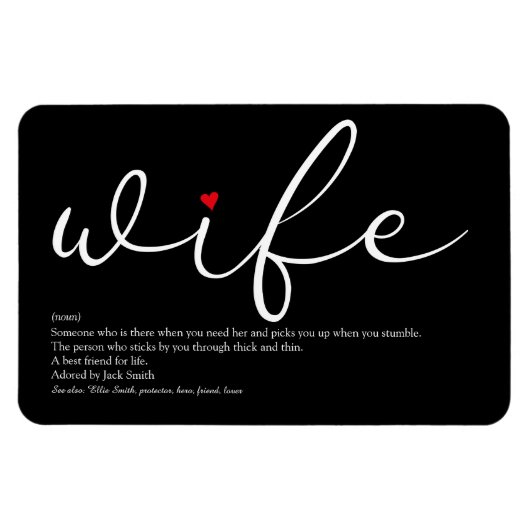 Definition der besten Ehefrau der Welt Magnet (Horizontal)